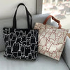 Canvas Bags Handbag for Women Shopper Cute Cat Tote Bag with Zipper