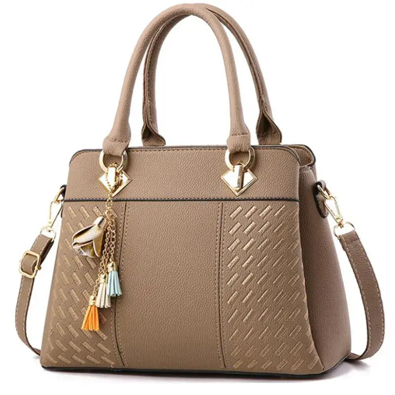 Gusure Luxury Handbag Women Crossbody Bag with tassel hanging Large
